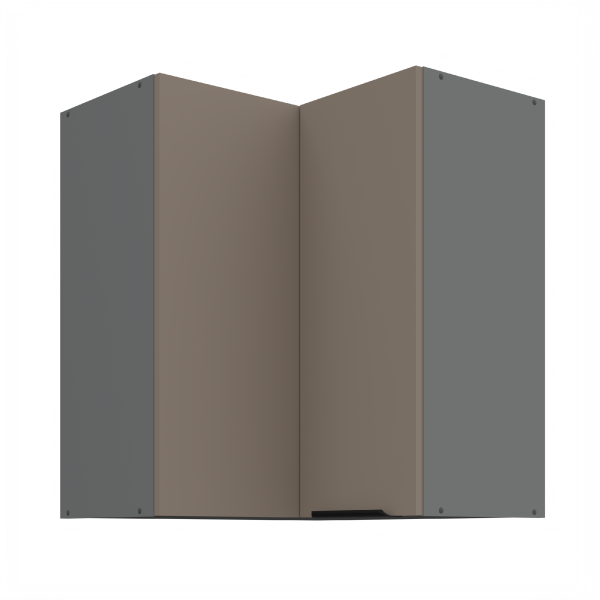 Horní rohová skříňka Aria ANT 60x60 GN-72 2F (90°) Barva korpusu: Antracit, Barva dvířek: TA - Sandgrau AFM