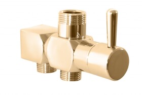 RAV Slezák - Keramický přepínač ke sprchovým tyčím s bočním přívodem vody, Zlatá - lesklá MD0708Z MD0708Z