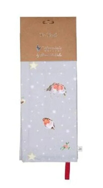 Utěrka Wrendale Designs "Season´s Tweetings" - Vánoční červenky