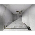 MEXEN/S - Lunar L sprchové dveře křídlové levé 85, transparent, zlatá 834L-085-000-50-00-L