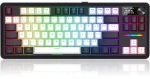 Redragon Wildslash LCD Pro K746WB-RGB-PRO bílo-černá / Herní klávesnice / mechanická / LCD displej / RGB / bezdrátová (K746WB-RGB-PRO)