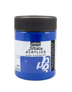 Pébéo Studio Acrylic 500 ml modrá Phthalocyanine 17