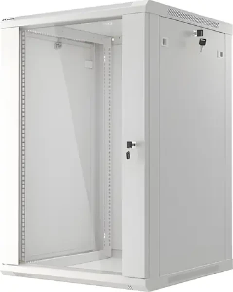 Lanberg WF01-6618-10S šedá / Nástěnný rozvaděč / 19" / 18U / 600×600 mm / Flat pack (WF01-6618-10S)