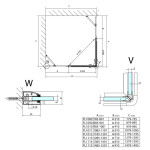 POLYSAN - FORTIS čtvercový sprchový kout 1100x1100 rohový vstup FL1011LFL1011R