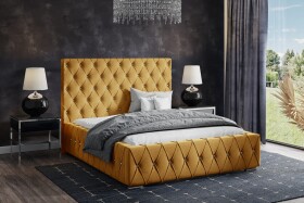 FRONTI Postel MODEL 06 140x200 hořčicová - MAGIC VELVET 2212