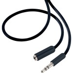 Oehlbach jack audio prodlužovací kabel [1x jack zástrčka 3,5 mm - 1x jack zásuvka 3,5 mm] 5.00 m černá pozlacené kontakty Oehlbac