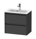 DURAVIT - Ketho.2 Umyvadlová skříňka 55x61x39 cm, 2 zásuvky, grafit mat K25255049490000
