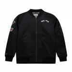 Mitchell Ness Lightweight Satin Bomber San Antonio Spurs jacket SJKT6599-SASYYPPPBLCK pánské