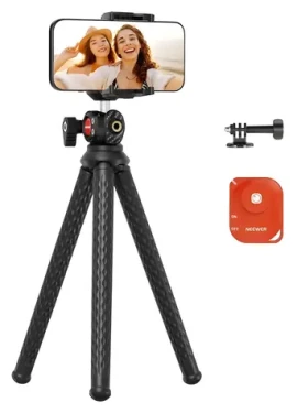 Neewer TP34 / Flexibilní stativ pro fotoaparát / hliníkový / nosnost 2 kg / Bluetooth dálkové ovládání (TP34)