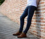 Pánské džíny na moto Trilobite Uptown skinny fit monolayer Aaa blue - 32 / modrá