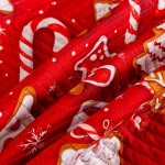 DumDekorace Vánoční přehoz, červený, s motivem vánočního pečiva Šířka: 220 cm | Délka: 240 cm