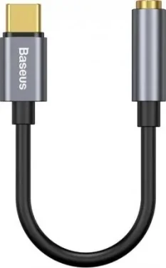 Baseus CATL54-0G L54 Redukce USB-C (M) - Jack 3.5 mm (F) 0.09 m černo-šedá (CATL54-0G)