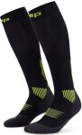 CEP dámské běžecké kompresní podkolenky 5.0 - black/lime Velikost: II (25-31 cm obvod lýtka)