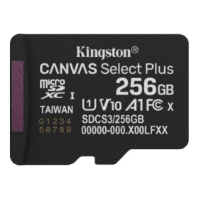 Kingston MicroSDXC karta 256GB Canvas Select Plus, U1, V10, A1 EDF_443770