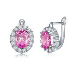 Náušnice Swarovski Elements Fiona Rose, Růžová