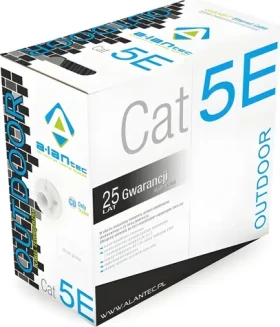 Alantec KIU5OUTZ305 šedá / Síťový kabel / Cat5e / U/UTP / venkovní gelový / 305 m (KIU5OUTZ305)