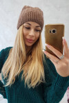 Fleecová čepice Anna K238 mocca UNI