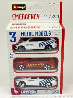 Belgická sada - 3 auta Emergency Bburago 1/43 Audi Q7 A6 BMW X5 (H30-x