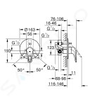 GROHE - Eurostyle Vanová baterie pod omítku s tělesem, chrom 33637003