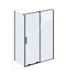 RAVAK - Roll Sprchová stěna 80x195 cm, černá/čiré sklo X90V40300Z1