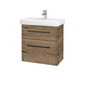 Dřevojas - Umyvadlová skříňka GO SZZ2 60 - D21 Tobacco / Úchytka T06 / D21 Tobacco 278892H