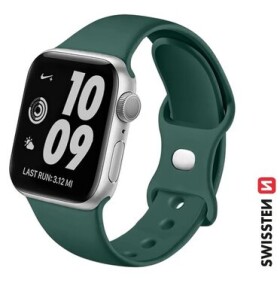 SWISSTEN Silikonový řemínek pro Apple Watch 38/40/41mm zelená (46000106)