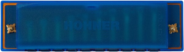 Hohner Translucent Harp C, blue, hardcase