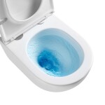 Mereo WC set - Smart flush rimless WC oblé, modul pro sádrokarton, bílé hranaté tlačítko MM02NSETRT230