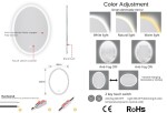 Erga Paola, oválné LED zrcadlo 80x120cm (120x80), 2990 lm, 3 barvy světla, přední a zadní osvětlení, ERG-V01-302-1280-00