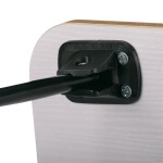 Skládací stolek na notebook, dekor dub, černý kov