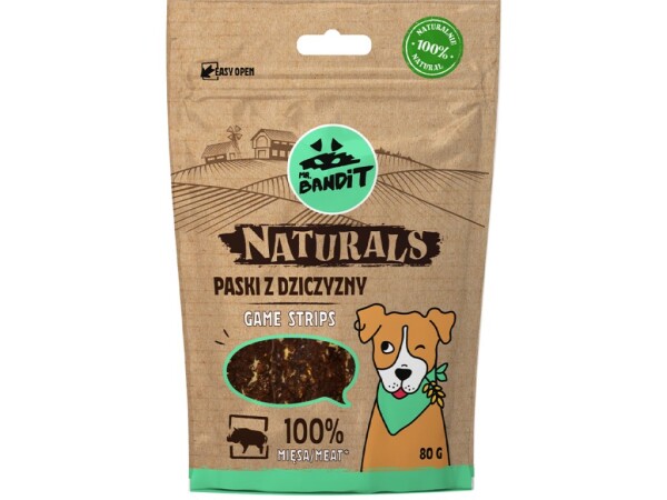 Zvěřinové stripsy Naturals 80g Mr. Bandit