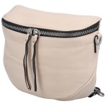 Módní dámská koženková ledvinka/crossbody André, béžová