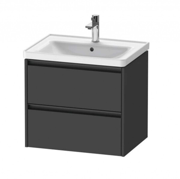 DURAVIT - Ketho.2 Umyvadlová skříňka 55x63x46 cm, 2 zásuvky, grafit mat K25282049490000