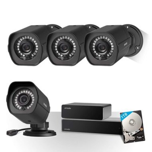 ZMODO ZS-2004-B-1TB / sPoE / 8CH NVR / 4x 1080P IR IP CAM / 1TB HDD / černá (UMNP10070)