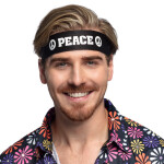 Čelenka hippie s nápisem Peace