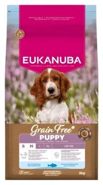 Eukanuba Grain Free Puppy Small Medium Ocean Fish 3 kg / Granule pro psy / pro štěňata malých a středních plemen