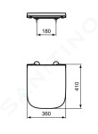 IDEAL STANDARD - i.Life S WC sedátko softclose, bílá T473701