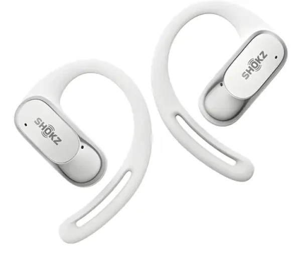 Shokz OpenFit Air bílá / Bezdrátová sluchátka / mikrofon / Bluetooth 5.2 / IP54 (T511-ST-WT)