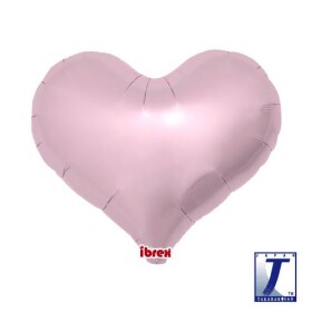 Balónek srdce světle růžové metalické 35 cm Balónek srdce světle růžové metalické 35 cm