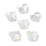 Skleněné korálky - broušený motýl - různé varianty - 10 x 8 x 6 mm - 1 ks Barva: Zelená