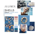 Kalhotky Shells Simple Maxi modro-bílé - Julimex XXL