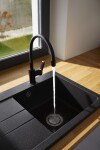 KFA - Dřezová baterie RUMBA black s elastickým výtokem černá (6553-915-81