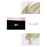 Brož Swarovski Elements Fortuinata, Zlatá
