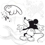 Presco Group Plánovací kalendář Mickey Mouse s omalovánkami, nedatovaný, 30 x 30 cm