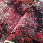 DumDekorace Moderní koberec do obývacího pokoje červeno-černý - URBAN ART Šířka: 60 cm | Délka: 100 cm