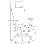Kancelářská židle, houpací mechanismus, béžová látka, KA-W3137 BG