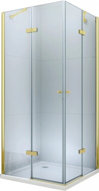 MEXEN/S - ROMA sprchový kout 90x90, transparent, zlato 854-090-080-50-00-02