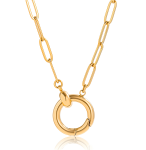 ELENYS Infinite Circle – pozlacený náhrdelník 18K žluté zlato Délka: 45+5 cm / max. 50 cm