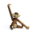 Kay Bojesen Denmark Dřevěná opička Monkey Mini Teak Limba 9,5 cm, hnědá barva, přírodní barva, dřevo