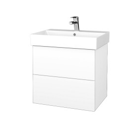 Dřevojas - Koupelnová skříňka VARIANTE SZZ2 60 umyvadlo Glance - M01 Bílá mat / M01 Bílá mat 260170